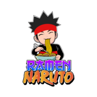Naruto Ramen Darkest Gray Hair with Red Bandana